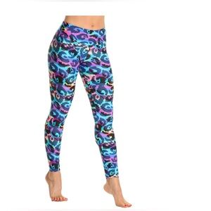 Elisabetta Rogiani Couture Fitness Multicolor Leopard Print high waisted